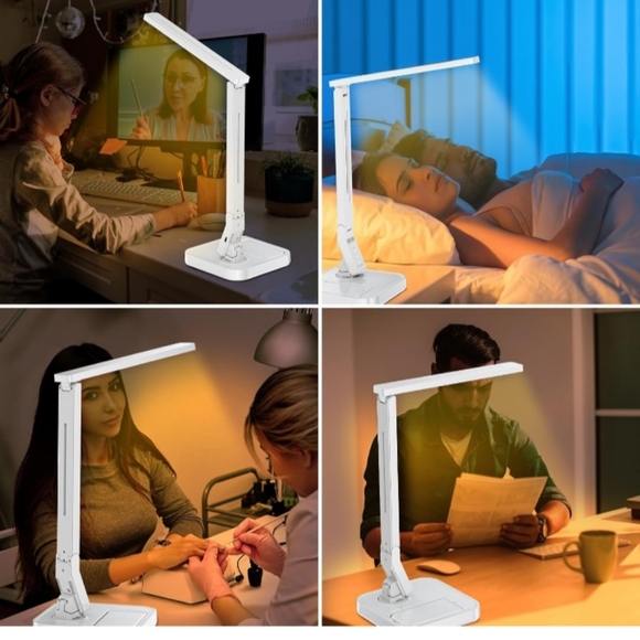 New Fugetek LED Table Desk Lamp with USB Charging Port 360°Adjustable - Picture 5 of 8